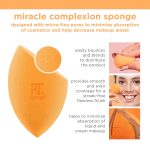 Real Techniques Miracle Complexion Sponge Duo, Makeup Blending Sponge, For Foundation, Offers Light To Medium Coverage, Natural, Dewy Makeup, Orange Sponge, Latex-Free Foam, 2 Count - Image 6